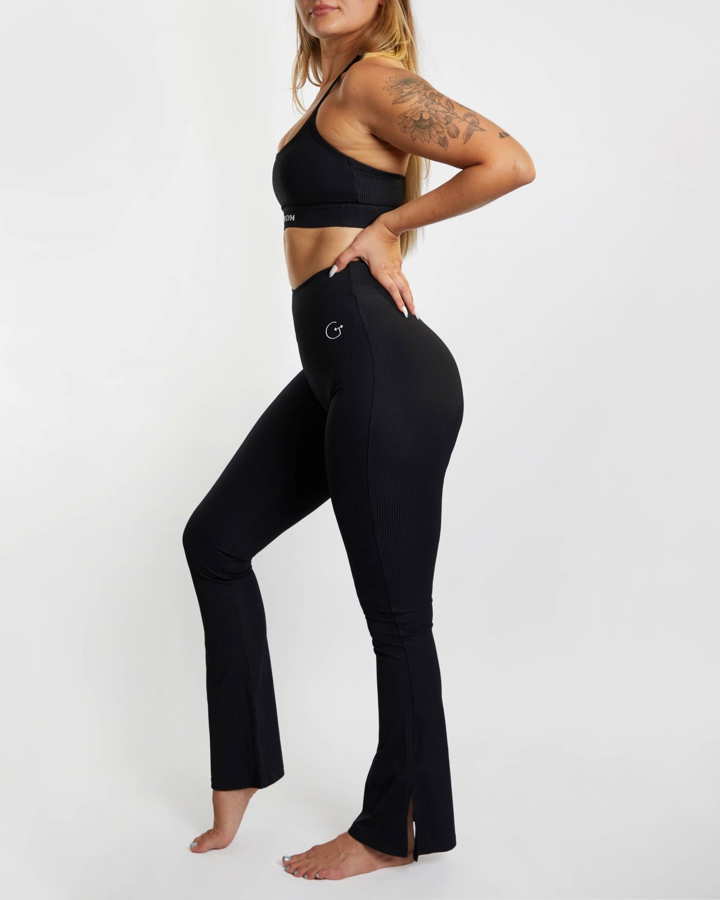 Flare Ribbed Seamless Leggings