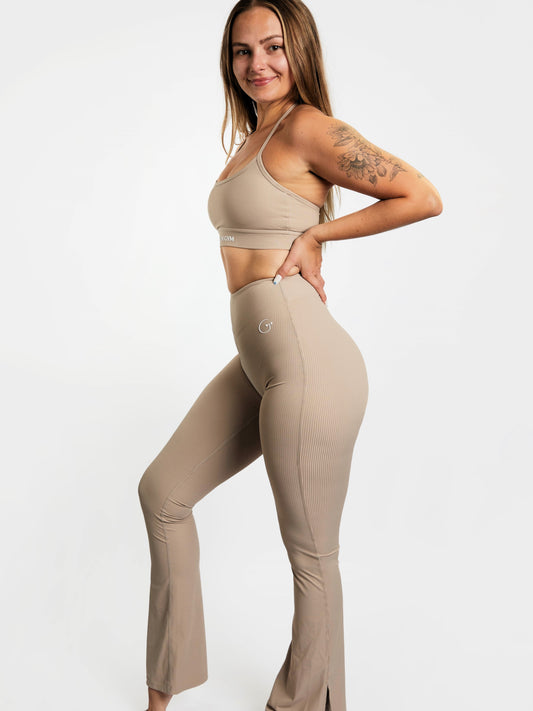 Flare Ribbed Seamless Leggings